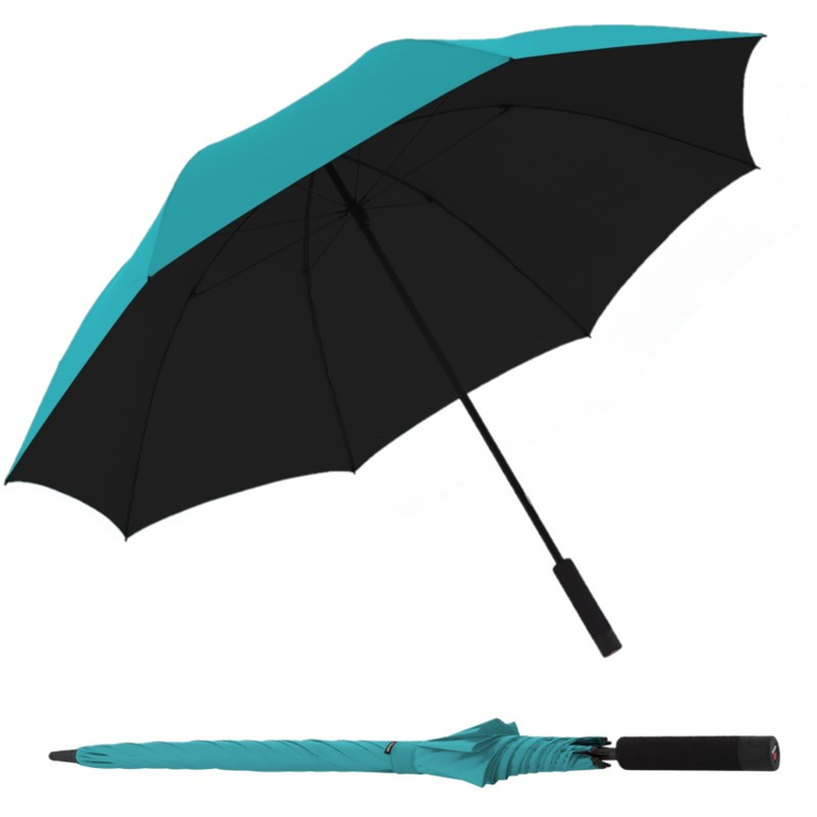Kép KNIRPS U.900 XXL TURQUOISE WITH BLACK - ultrakönnyű sípcsont esernyő kék színben