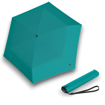Kép KNIRPS US.050 TURQUOISE WITH BLACK - könnyű női összecsukható lapos esernyő zöld