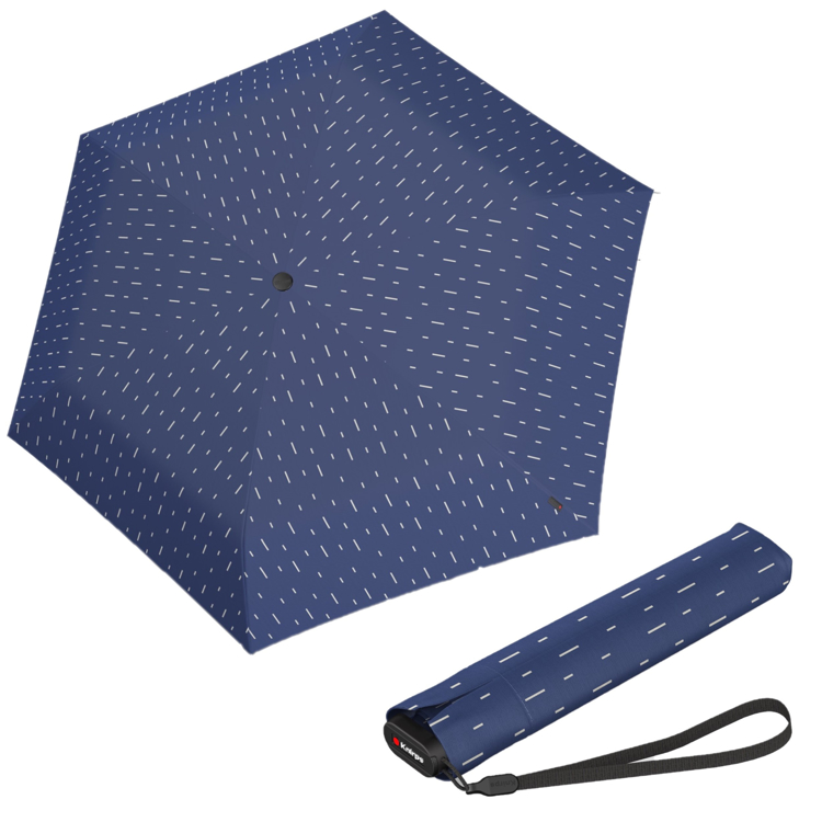 Kép KNIRPS US.050 RAIN BLUE - könnyű női összecsukható lapos esernyő kék