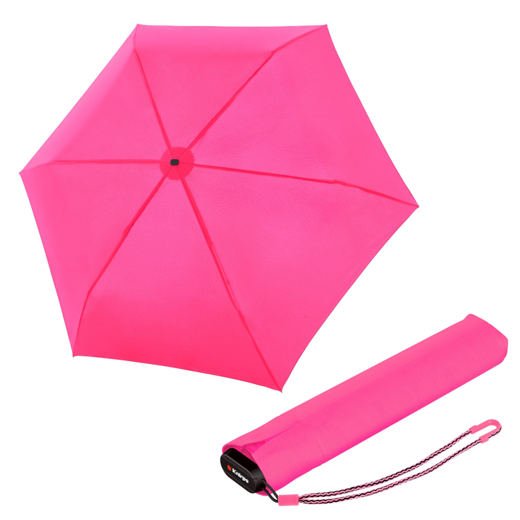 Kép KNIRPS US.050 NEON PINK - könnyű női összecsukható lapos esernyő rózsaszínű