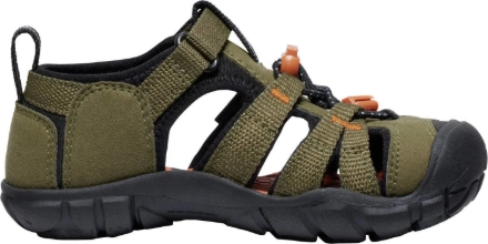 Kép KEEN Seacamp II CNX Gyermek szandál sötét olajzöld/arany lángos