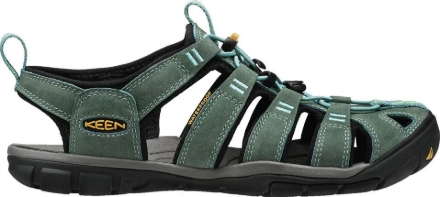 Kép KEEN Clearwater CNX Leather W Női szandál ásványkék/sárga színben
