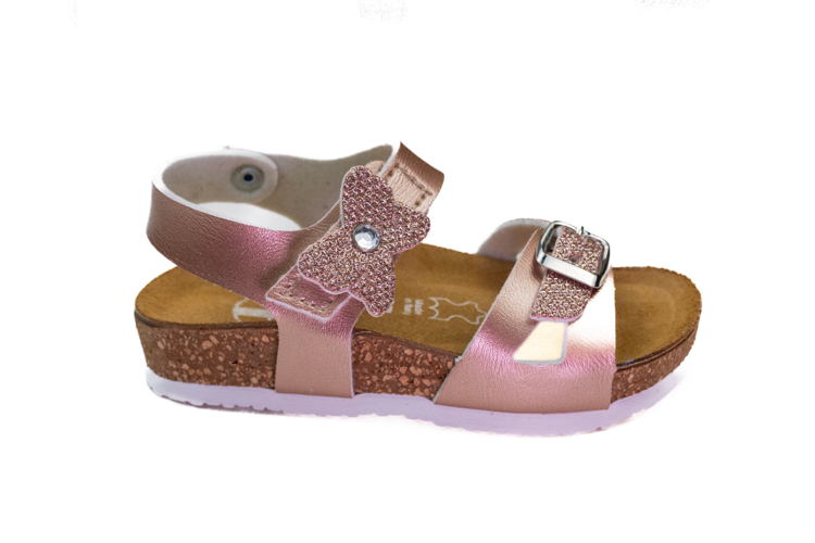 Kép Dětské pantofle rose gold s motýlkem