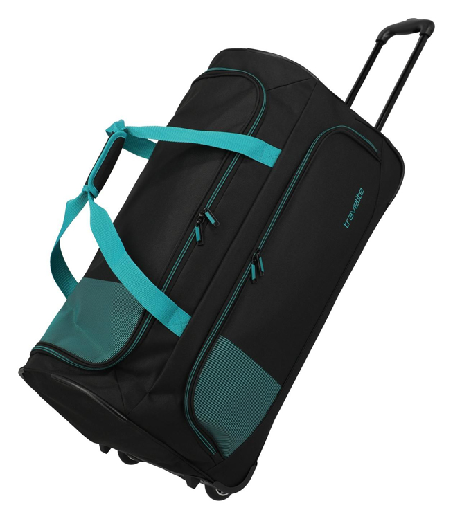 Kép Travelite Basics Fresh kerekes zsák L Fekete/petrol 89