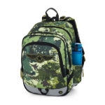 Kép Bagmaster ALFA 25 B iskolai háromkamrás hátizsák - harcos zöld 18 l