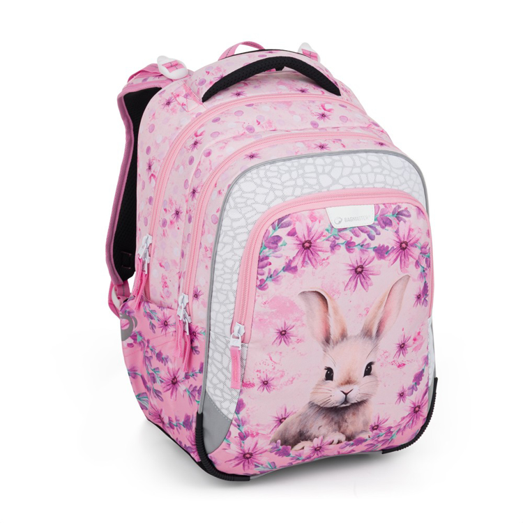 Kép Bagmaster LUMI 25 A školní batoh – králíček Růžová 18 l