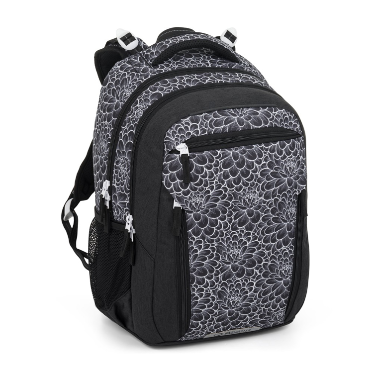Kép Bagmaster PORTO 25 A školní batoh – černo-bílý Černá 23 l