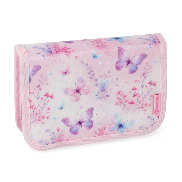 Kép Bagmaster DOPI 25 A iskolai tolltartó - pillangók Rózsaszín