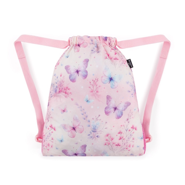 Kép Bagmaster Bag DOPI 25 A iskolatáska papucs / torna - pillangók Rózsaszín 1,5 l