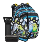 Kép Bagmaster BETA 25 Egy nagy iskolai készlet első osztályosok számára - papagáj Fekete 18 l