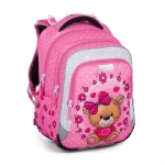 Kép Bagmaster LUMI 24 H iskolai hátizsák - Teddy maci rózsaszín 18 l