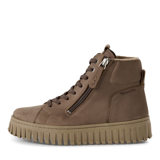 Kép Tamaris 1-25206-43-3A1 Női bokacsizma taupe színben