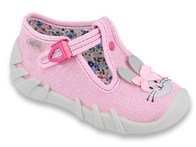 Kép BEFADO 110P374 lány cipő csatos rózsaszín nyuszi