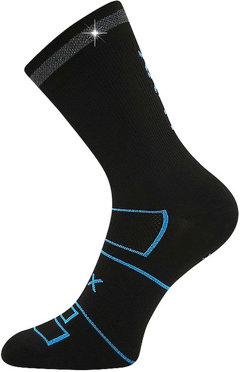 Kép VOXX® Reflexon zokni fekete/türkiz 1 pár