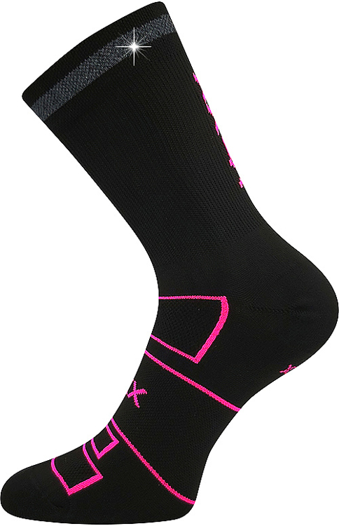 Kép VOXX® Reflexon zokni fekete/neon rózsaszín 1 pár