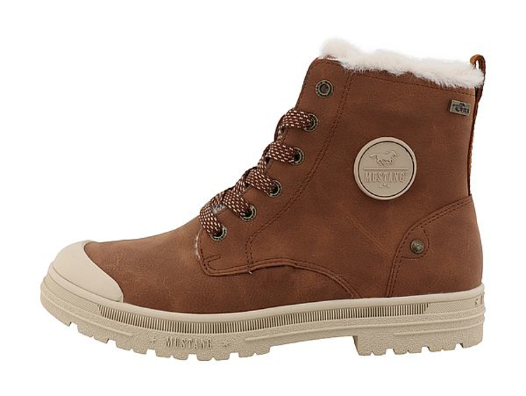 Kép Mustang 15M0262001 Női téli bokacsizma cognac színben