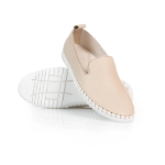 Kép Batz Elmira Bézs női bőr papucs