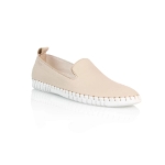 Kép Batz Elmira Bézs női bőr papucs