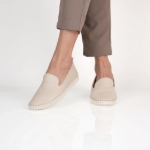 Kép Batz Elmira Bézs női bőr papucs