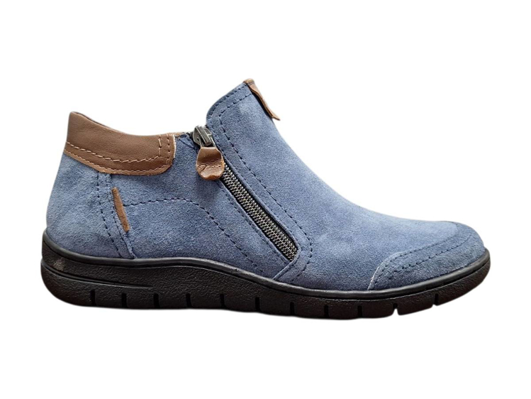 Kép Wild R732 Jeans Női teljes bőr Semi csizma Kék