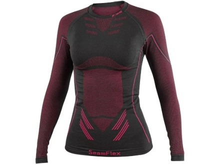Kép CXS SeamFlex LADY női hosszú ujjú funkcionális póló fekete és rózsaszín