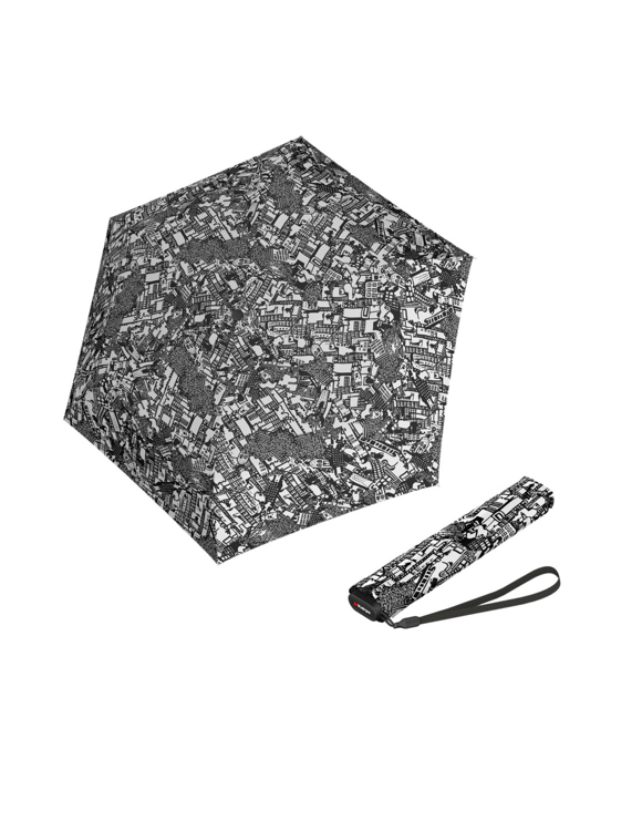 Kép Knirps US.050 ultra light slim kézi történet fekete - könnyű női összecsukható lapos esernyő