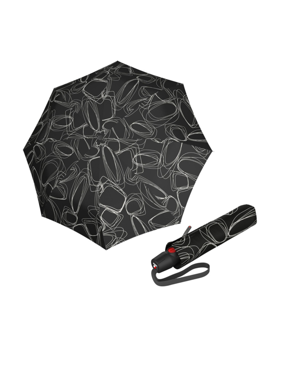 Kép KNIRPS T.200 Medium Duomatic Pure Black - elegáns, teljesen automatikus esernyő