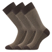 Kép LONKA Férfi szociális zokni ZERYK pamut BROWN (3 pár)
