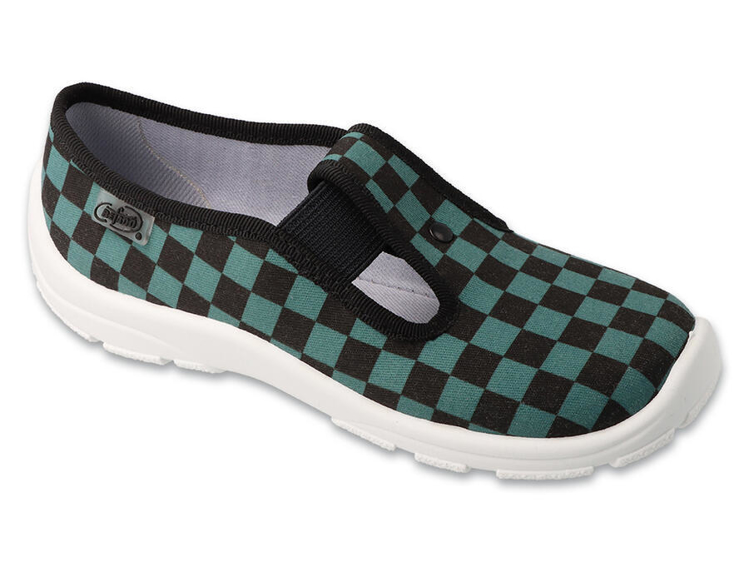 Kép BEFADO 975Y198 fiú papucs kék kocka