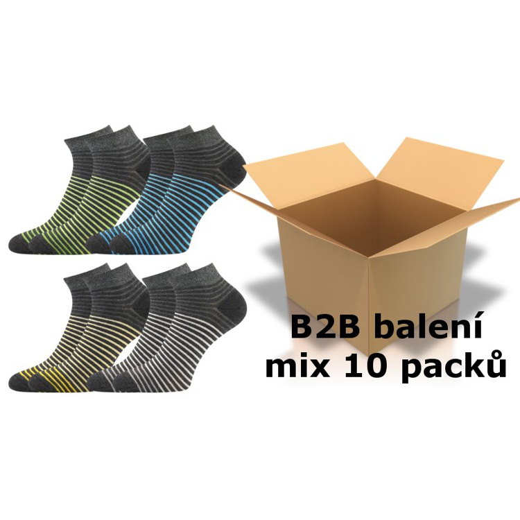 Kép BOMA Ponožky pánské nízké PIKI 45 velkoobchodní kartonové balení MIX (10 pack)