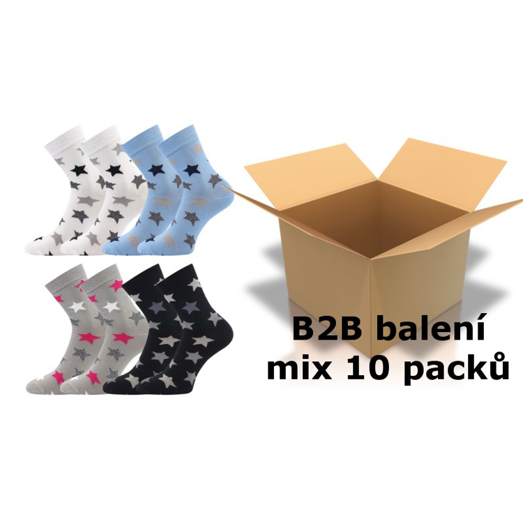 Kép BOMA Ponožky dámské slabé JANA 44 velkoobchodní kartonové balení MIX (10 pack)