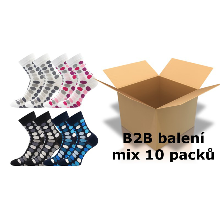 Kép BOMA Ponožky dámské slabé IVANA 46 velkoobchodní kartonové balení MIX (10 pack)