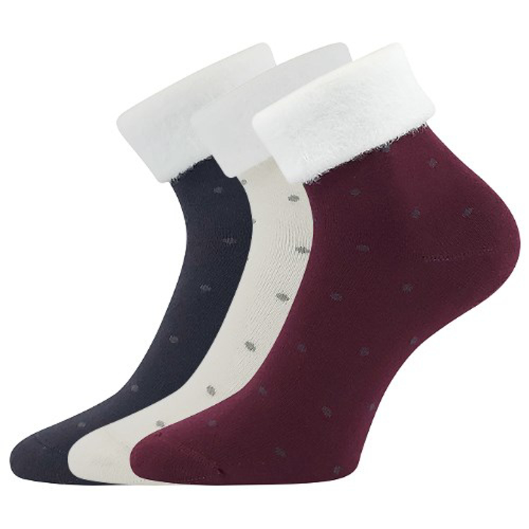 Kép LONKA Ponožky dámské celofroté HERMIONA s puntíčky MIX (3 páry)