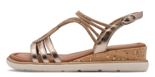 Kép Tamaris 1-28714-46-900 Dámské sandály na klínku bronzové