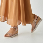 Kép Tamaris 1-28725-46-900 Dámské sandály na klínku bronzové