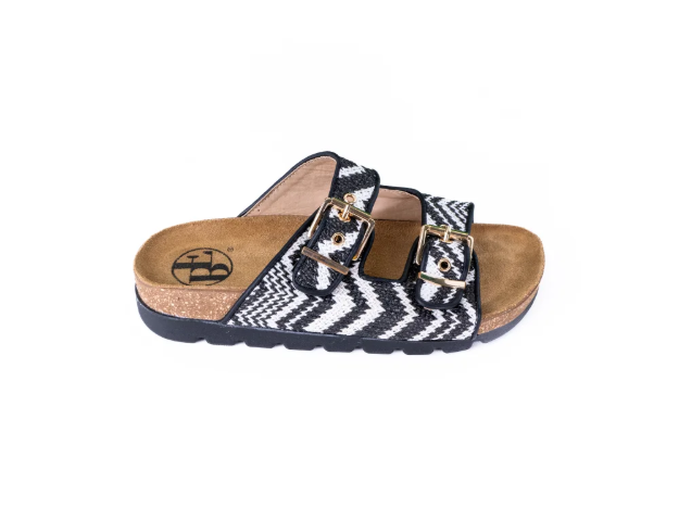 Kép Női papucs fehér és fekete színben