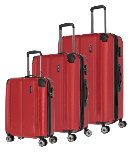 Kép Travelite City 4w S,M,L Piros S: 40 l / M: 78/86 L: 113/124