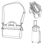 Kép Reisenthel Allrounder S Pocket Herringbone Sötétkék 11 L