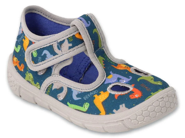 Kép BEFADO 630P0 fiúk kék DINO papucs