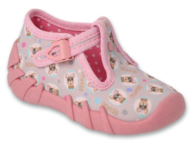 Kép BEFADO 110P485 lány papucs rózsaszín kutyák