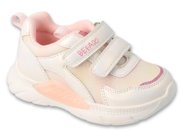 Kép BEFADO 516P424 SPORT POPPY fehér és rózsaszín tornacipő