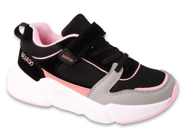 Kép BEFADO 516X362 tornacipő SPORT COVER fekete és rózsaszín