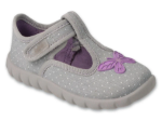 Kép BEFADO 627P004 lány papucs SZ szürke pillangó