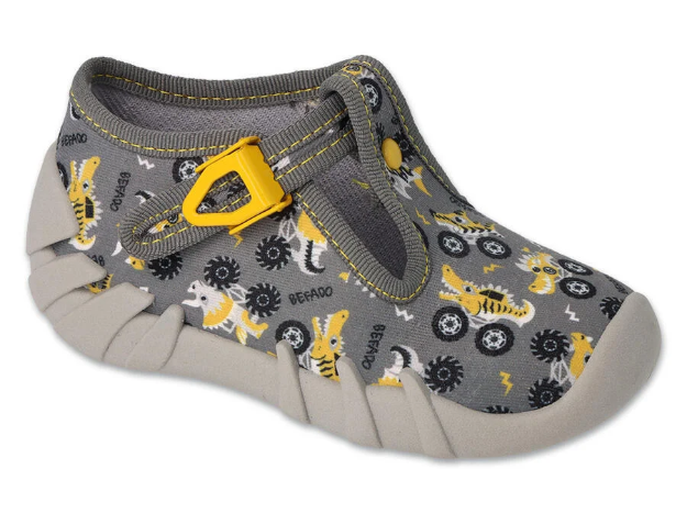 Kép BEFADO 110P486 fiú papucs teherautó dínó