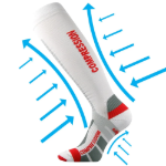 Kép VOXX kompressziós zokni Signal fehér-piros 1 pár