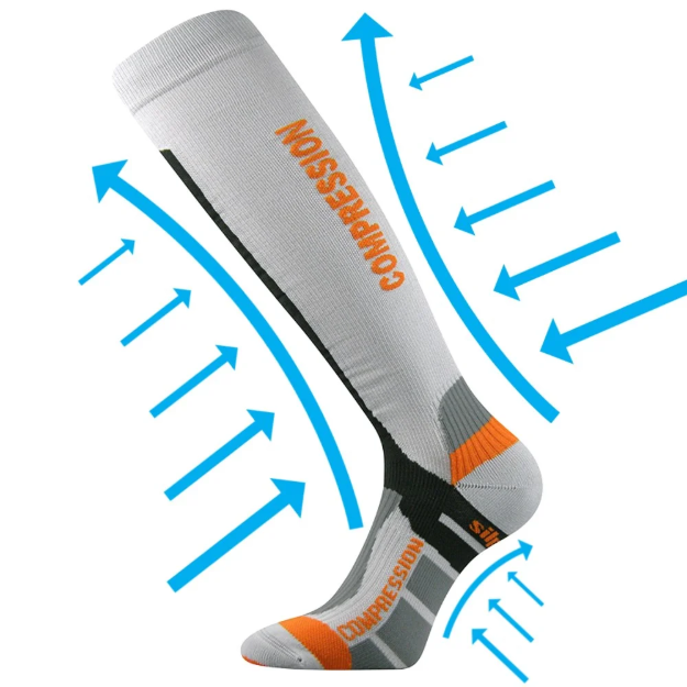 Kép VOXX Signal kompressziós zokni világosszürke 1 pár