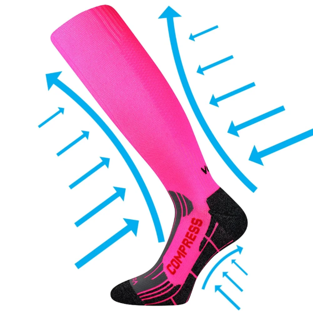 Kép VOXX kompressziós zokni Flex neon rózsaszín 1 pár