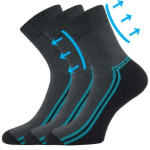 Kép LONKA® zokni Roger 02 antracit melé 3 pár