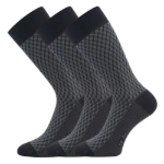Kép LONKA Férfi szociális zokni ZERYK pamut SÖTÉT SZÜRKE SZÜRKével (3 pár)