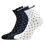 Kép LONKA Női zokni SOPHIA dekoratív szegéllyel MIX pöttyös (3 pár)